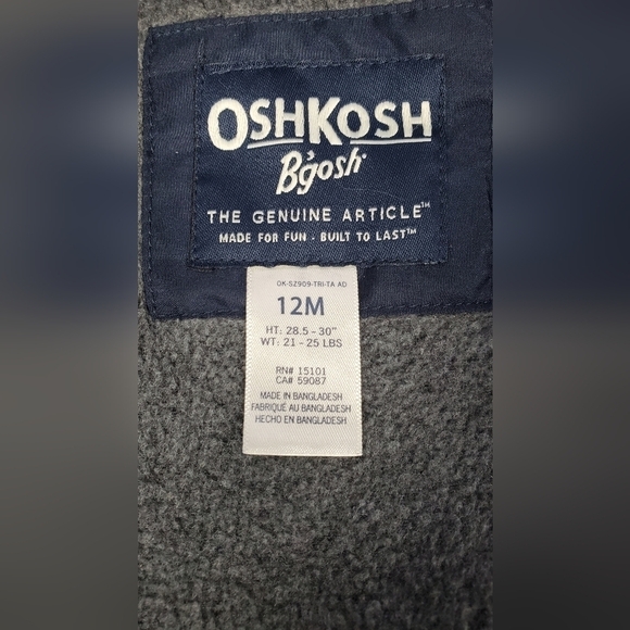 Carters Baby Windbreaker Jacket lightweight lined Size 12 Month - Picture 4 of 13